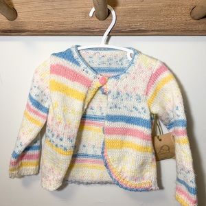 Hand knit baby sweater